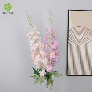 QIHAO Artificial Delphiniums Plastic Silk <b>Flowers</b> High Simulation Home Decor Wedding Decoration - Product Image 4