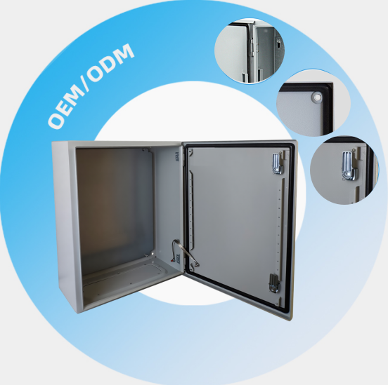AE Double Door Wall-Mounted Electrical Control Cabinet Distribution Box IP54 Rated Cold-Roll Steel Galvanized Panel