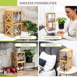 Acrylic <b>Kitchen</b> Drawer Organizer Stackable <b>Storage</b> <b>Box</b> For Snacks Food Container Rectangular Standing Type - Product Image 2