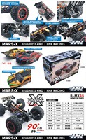 Coche RC H9901 a Escala 1:8, sin Escobillas, de Alta Velocidad, 90 km/h, Vehículo de Carreras Eléctrico 6S para Uso en Exteriores