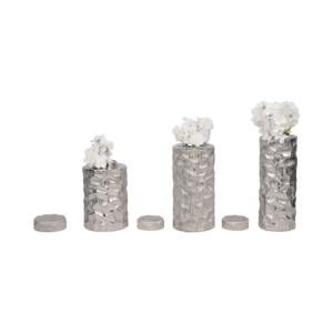 Vasi in ceramica con coperchio, contenitori testurizzati per decorazioni per la casa, soggiorno, camera da letto, set di vasi moderni - Product Image 2