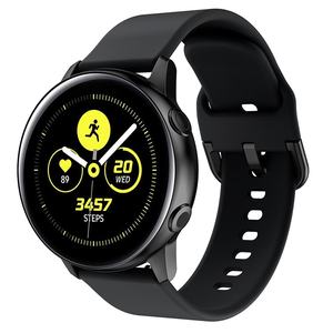 Bracelet de montre en silicone de 20 mm pour <span class=keywords><strong>Samsung</strong></span> <span class=keywords><strong>Galaxy</strong></span> <span class=keywords><strong>Watch</strong></span> <span class=keywords><strong>Active</strong></span> <span class=keywords><strong>R500</strong></span> Active2 40 mm 44 mm SM-R820 SMR830 - Product Image 3