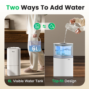 El <span class=keywords><strong>Mejor</strong></span> <span class=keywords><strong>Humidificador</strong></span> 2 en 1 con Tanque de Agua de 6L, Salida de 1500ml/h, Purificador de Aire y <span class=keywords><strong>Humidificador</strong></span> Portátil - Product Image 4