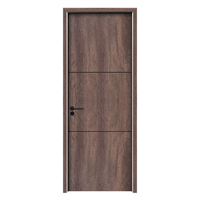 Porte en bois WPC complète avec âme résistante à l'humidité pour salle de bain moderne