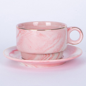 Taza con patrón de mármol nórdico de moda creativa, estante de almacenamiento de cerámica de porcelana exclusivo transfronterizo, estante de exhibición para café - Product Image 4