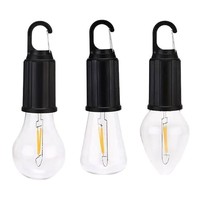 Lámpara Solar de Tungsteno, Luz de Camping Recargable, Luz LED Retro para Tienda de Campaña, Bombilla de Emergencia Impermeable para Exteriores y Hogar
