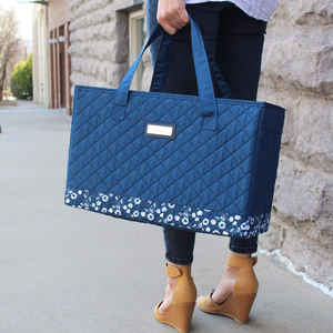 Portátil azul Floral de la máquina de coser llevan caso bolsa de viajes para hermano cantante máquinas - Product Image 4