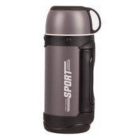 PINKAH-termos de café grandes de acero inoxidable, jarra de agua aislada para viaje, botella de vacío clásica con taza de plástico para senderismo, 1.2L
