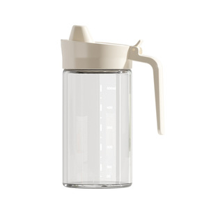 Japanese Style Glass Oil Bottle Automatic Opening Closing Leak-proof Condiment Bottle <b>Large</b> Capacity Seasoning Bottle - Product Image 1