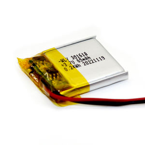 China Li-Polymer-Akku 3mm Dicke 301516 60mAh 301618 65mAh <span class=keywords><strong>3</strong></span>,7V Lithium-Batterie für Wearable-Geräte - Product Image 2