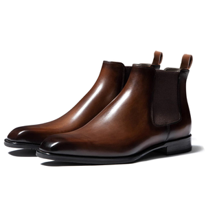 Bottes Chelsea pour hommes de style britannique 2025 en cuir <span class=keywords><strong>vintage</strong></span> avec grandes tailles 38-48 - Product Image 3