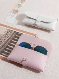 <span class=keywords><strong>Best</strong></span> Clean Großhandel Retro Literarische Einfache PU Leder Brille Tasche Hot <span class=keywords><strong>Sale</strong></span> Tragbare Anti-Druck-Sonnenbrille Tasche - Product Image 3