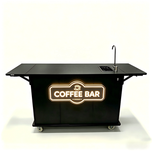 Rak <span class=keywords><strong>Display</strong></span> Pub Berdiri Sendiri dengan Lampu LED, Meja Bar Kopi, Etalase Minuman Koktail untuk Restoran dan Acara - Product Image 4