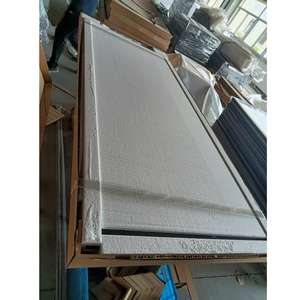 37 في. X 84 بوصة. باب حظيرة زجاجي مخصص بإطار معدني أسود غير لامع مع أبواب منزلقة من الزجاج الداخلي ، فرنسي - Product Image 6