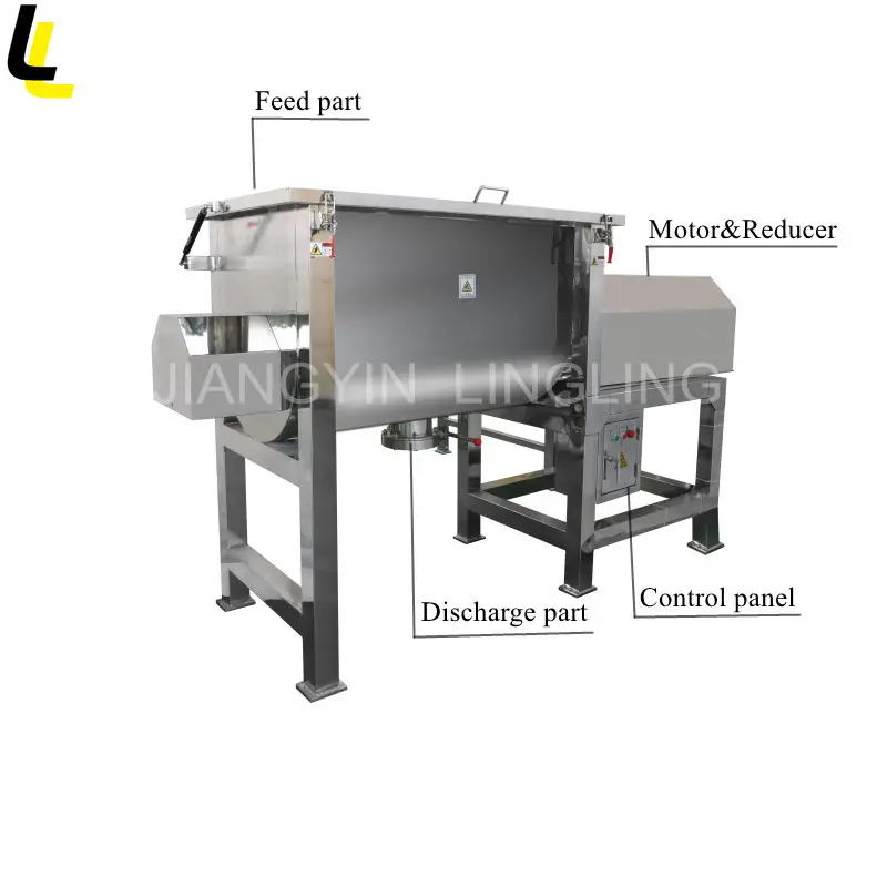 WLDH Mélangeur horizontal à grande capacité pour gâteau de céréales, farine de blé, poudre et ruban Prix de la machine à mélanger