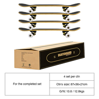 Planche à roulettes complète de qualité supérieure, personnalisée, en bois d'érable, 7 couches, 7,25 pouces, pour enfants