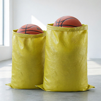 Rouleau de sacs tissés jaunes, sacs d'emballage respirants pour légumes (carottes, oignons), sacs en polyéthylène sur mesure