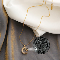 Cadeau du Jour de Valentine 100 langues JE t'aime collier de projection 18k avec zircon lune pendentif collier de projection