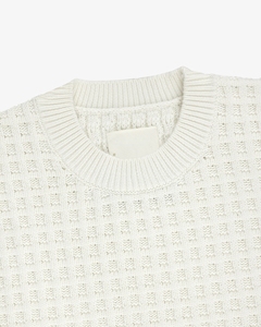 Maglione da <span class=keywords><strong>uomo</strong></span> lavorato a <span class=keywords><strong>maglia</strong></span> Waffle in cotone a manica lunga con <span class=keywords><strong>maglia</strong></span> girocollo termico - Product Image 3