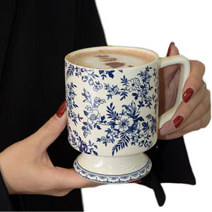 Vaisselle en céramique sur mesure à faible MOQ d'usine, tasses personnalisées de 400 ml avec logo, tasses en céramique personnalisées pour cadeaux - Product Image 1