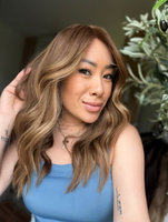 Perruque juive personnalisée brun doré clair balayage, cheveux vierges européens, nœuds invisibles, ligne de cheveux naturelle pour femmes souffrant d'alopécie