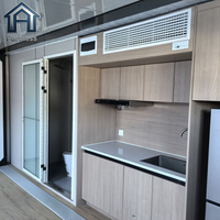 Maison conteneur extensible double face de 40 pieds, 3 chambres, 2 salles de bain, certifiée Europe, appartement de luxe, bureau, maison complète
