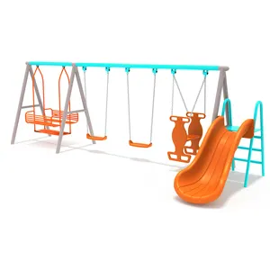 Hot sale newest toddler indoor plastic slide and swing set toddler slide and swing sets