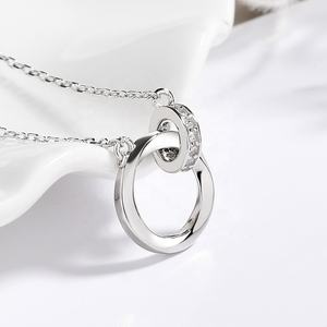 Collier entrelacé en argent sterling 925 <span class=keywords><strong>Finel</strong></span> Jewelry, luxe léger pour femmes - Product Image 4