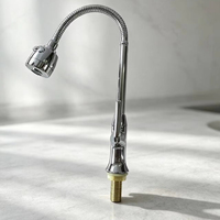 Robinet d'eau froide simple en alliage NES-CA33, disponible pour OEM et ODM, idéal pour évier de cuisine et lavabo de balcon