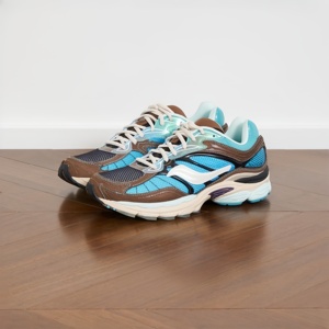 Baskets de course rétro épaisses pour hommes en maille et PU, avec blocs de couleur, à lacets, amortissantes, rehaussantes, pour le sport et les loisirs en extérieur - Product Image 1