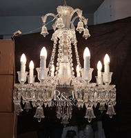 Moyen-Orient populaire luxe 8 lumières Asfour cristal verre bras Bacarat lustre pour hôtel Villa éclairage décoratif