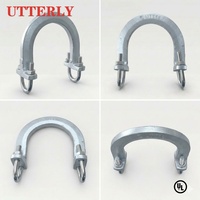 Collier de serrage latéral rapide en U en zinc électrogalvanisé haute résistance UTT18 QT450 pour la stabilisation des tuyaux et la protection sismique, 1-1/2"-8", pour CE OEM