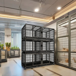 Offres Spéciales personnalisé <span class=keywords><strong>3</strong></span> niveaux métal robuste grand chenil <span class=keywords><strong>cage</strong></span> forte pour chiens - Product Image 5
