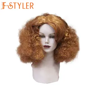 FSTYLER wig karnaval Halloween penjualan terlaris grosir penjualan grosir pabrik menyesuaikan mode pesta wig cosplay sintetis wig anime