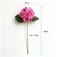 Boule de fleurs artificielles d'hortensia personnalisée, têtes florales en soie, OEM ODM pour décoration de fête et présentation à domicile