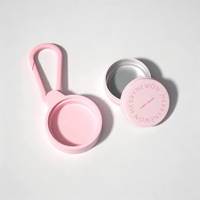 Pot en aluminium de 15 ml pour baume à lèvres avec porte-clés en silicone, haute barrière anti-fuite, pot d'échantillon métallique recyclable, étiquette autocollante personnalisée