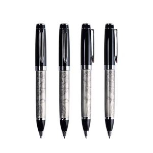 Large Map Pattern High Quality Metal Ballpoint <b>Pen</b> with logo Business Signature Metal <b>Pen</b> Black Suitable for Brand Promotion - Product Image 1