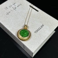 Pendentif en jadéite birmane naturelle de qualité A, forme ronde, jadéite verte de haute qualité, pendentif en jadéite pour femmes, cadeau en jadéite (avec NGTC)