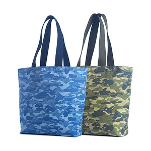 Color Custom Logo Tote Bag Promotional Cheap Eco Friendly Reusable Camouflage Cotton Canvas Promotion Gift or Shopping Bag OEM