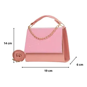 Bolso Bandolera Fana Spectacular Eliana para Mujer, Correa Única, Cierre de Cremallera, Forro de PU Impermeable, Patrón de Letras con Cadena - Product Image 3