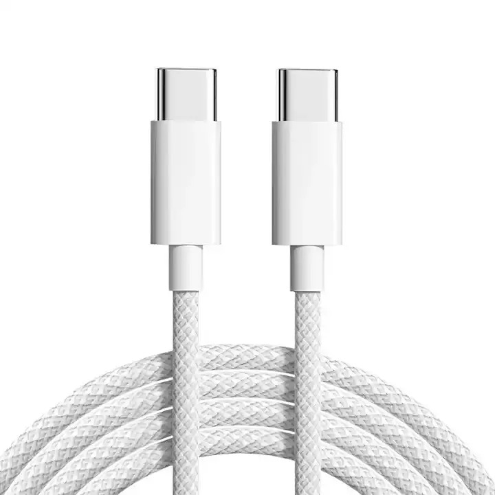 1M 2M 60W Braided Charger Cable Type c To Type C For iPhone 15 60W Fast Charging Data Cable For iPhone 15 pro max