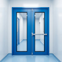 Portes de salle blanche modernes à ouverture latérale, coupe-vent, en alliage d'aluminium fini, pour résidentiel, commercial, supermarché, hôpital