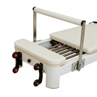 Reformer de Pilates pliable et réglable en aluminium durable, avec revêtement en PU/cuir ultra-fibre, lit de base portable pour la maison et le studio
