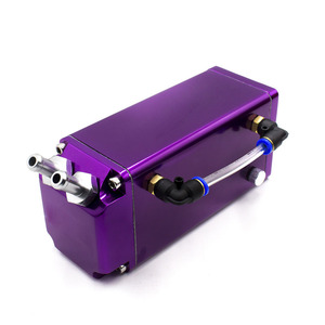 Bidon d'huile universel en aluminium Getltall 1L carré respirant pour modification automobile avec kit de tuyau et de fixation - Product Image 4