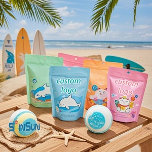 Bolsas de Embalaje Personalizadas para Jabón de Baño con Flores, Bolsas de Plástico con Cierre Vertical para Jabón, Bolsas de Embalaje para Productos de Baño con Sal Marina - Product Image 4