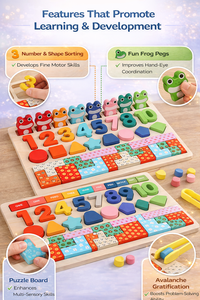 Giocattoli Educativi Montessori in Legno, Tavola di Abbinamento Numeri e Lettere, Blocchi Alfabetici per l'Educazione Precoce dei Bambini - Product Image 3