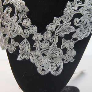 V-Cổ Thân Thiện Với Môi Tan Trong Nước Ren Vải Trắng Đính Cườm Sợi Dây Thừng Thêu Cho Đồ Ngủ Đám Cưới Khăn Cô Dâu Ăn Mặc Phù Dâu - Product Image 3