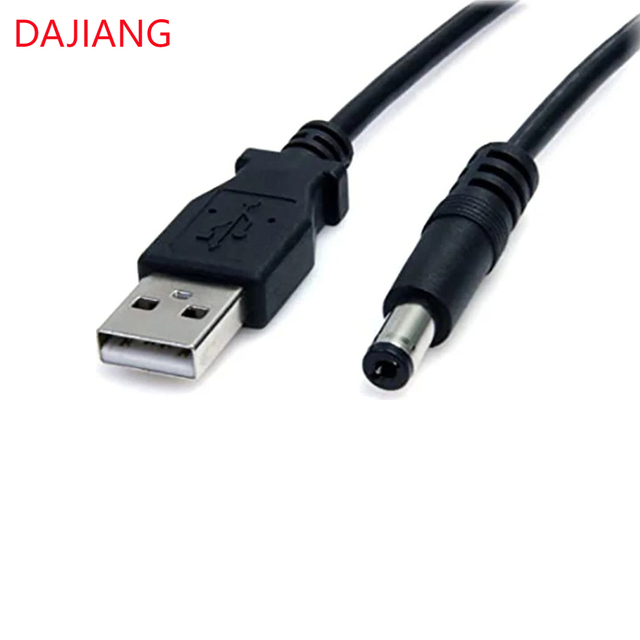 DAJIANG OEM Customized USB Connector 5v to 12v 5521 5525 DC 12V USB to DC USB to 6v Dc Cable 12v 4mm 2.1mm Male Adapter Cable