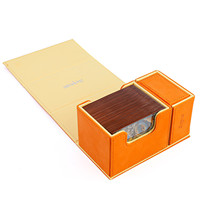 Boîte à cartes de pont avec plateau à dés pouvant contenir 200 + cartes sans manches Laser PU cuir matériel cartes à collectionner jeu mallette de rangement