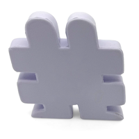 Balle anti-stress personnalisée avec logo et hashtag en mousse PU pour événements technologiques, marketing des médias sociaux, cadeaux promotionnels, vente en gros